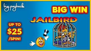 UP TO $25/SPIN! Mr. Cashman Jailbird Slot - BIG WIN SESSION!