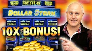 Major Jackpot Bonus Round on Dollar Storm   Multiple Max Bet Ninja Moon Slot Jackpots!