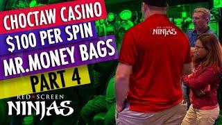 Red screen slot money bags