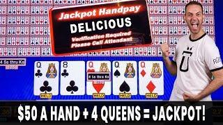 $50 a Hand = Video Poker JACKPOT!  Crazy Kings on Corgi Cash