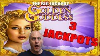 GOLDEN GODDESS PAYS OUT 3 JACKPOTS!!!! | The Big Jackpot