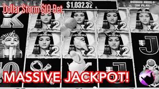MASSIVE HANDPAY JACKPOT on Dollar Storm Saves My 1st Night in Vegas!