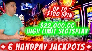 $22,000.00 On High Limit Slots & 6 HANDPAY JACKPOTS! Huge Slot Play In Las Vegas & Up To $100 Bets