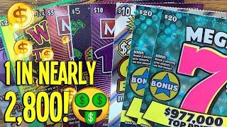 1 in NEARLY 2,800 SUPER WIN!!  $20 Mega 7s to  Piggies! $140/TICKETS  Fixin To Scratch