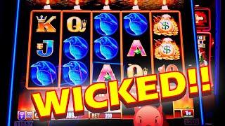 THINGS GOT REALLY WICKED ON THE NEW WICKED WINNINGS!!! - Las Vegas Casino New Slot Machine Bonus Win