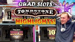 Tombstone Quad Slots Results 17/04/20 - 24 Slot Features!