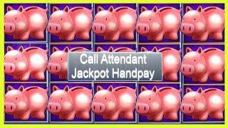 • JACKPOT HANDPAY • $1800 HIGH LIMIT GROUP PULL • PIGGY BANKIN' •