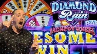 NEW GAME• BIG WIN •Diamond Rain Jackpot Wheel• featuring Mystery Diamonds