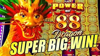 SUPER BIG WIN! CRAZY BIG REVEAL!!  THE POWER OF 88 DRAGON Slot Machine (ARISTOCRAT GAMING)