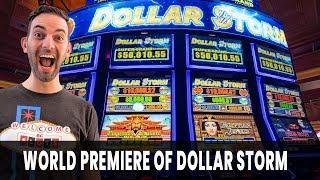 WORLD PREMIERE of DOLLAR STORM Slot Machine by Aristocrat  ONLY at San Manuel Casino #AD