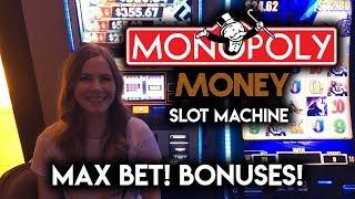Monopoly MONEY Slot Machine! Spinning the Wheel! Max Bet!