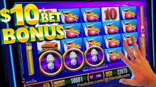 $10 BET BONUS!!! LIVE TRIGGER on Pelican Pete - Wonder 4 Jackpots - Aristocrat Video Slots in CASINO