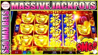 THESE LINE HITS ARE UNBELIEVABLE! MASSIVE JACKPOT ON $50 MAX BET ON HIGH LIMIT SLOT MACHINES