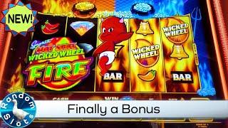 New️Smokin' Hot Stuff Wicked Wheel FIRE Slot Machine Bonus