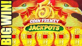 SUPER BIG WIN! WOW!! FRENZY MODE! 5 COIN FRENZY JACKPOTS (EIGHT PHOENIX) Slot Machine (Aristocrat)