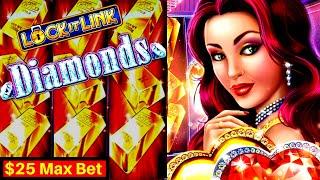 $2500 High Limit Action ! Ultimate Fire Link Slot Machine & LOCK IT LINK Diamonds Slot Max Bet Bonus
