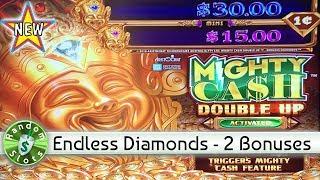 ️ New - Mighty Cash Double Up Endlass Diamonds slot machine, 2 Bonuses
