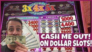 CASH ME OUT on DOLLAR SLOTS! 5 DOLLAR SLOT MACHINES $20 EACH!