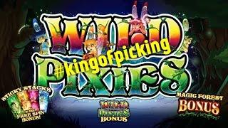 Wild Pixies - max bet live play w/ nice bonus - #kingofpicking - Slot Machine Bonus