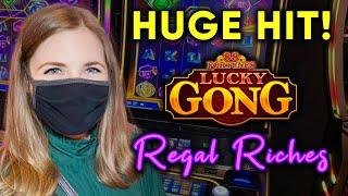 HUGE WIN! Very Lucky Gong Slot Machine! Regal Riches WILD BONUS!