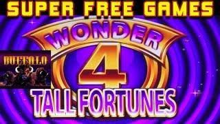 SUPER FREE GAMES!  WONDER 4 TALL FORTUNES / BUFFALO GOLD   Las Vegas Casino