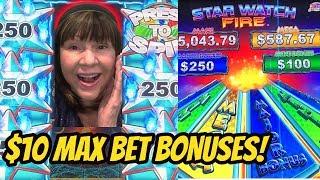 $10 MAX BET WIN BONUSES-WINNING!