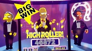 The Simpsons Slot Machine $6  MAX BET Bonuses BIG WIN ! Live Slot Play