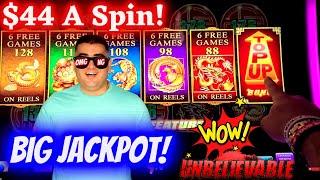 High Limit ENDLESS Treasures Slot Machine BIG HANDPAY JACKPOT - $44 A Spin |  SE-7 | EP-25