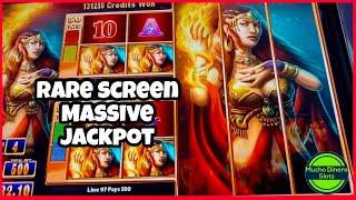 FIRE QUEEN MASSIVE JACKPOT  RARE SCREEN NEVER BEFORE SEEN  I GOT FREE GAMES AND WON MUCHO DINERO