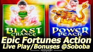 Epic Fortunes Bonuses in Blast Chance and Power Peach Slot Machines at Soboba Casino