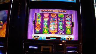 Jackpot Block Party Live Play 5 cent denom with BONUS and BIG WIN WMS Slot Machine