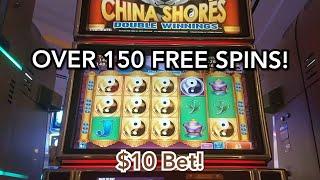 Finally Got the Huge Retrigger on High Limit China Shores! But Did It Pay Off?  156 Free Spin Bonus!