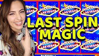SURPRISE JACKPOT on my LAST FEW SPINS in VEGAS!