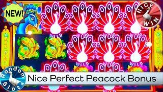New️Coin Combo Perfect Peacock Slot Machine Nice Bonus