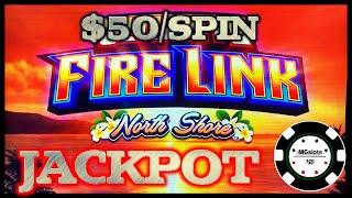 Ultimate Fire Link North Shore JACKPOT HANDPAY HIGH LIMIT $50 MAX BET BONUS Slot Machine Casino