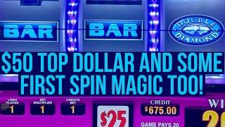 Going Heavy To Start With $50 Top Dollar Spins! $25 Double Diamond Red Hot 21 $20 Red Hottie & More!