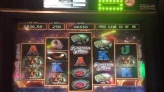 WOW 90 FREE SPINS BONUS !Sumatran Storm Slot machine$2.50 bet  x 267