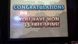 Very nice  HIGH LIMIT Treasures of Valhalla $9 Bet Slot machine Free Spin bonus