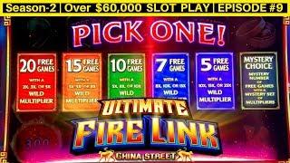 Ultimate Fire Link Slot Machine Max Bet Bonus - Live Slot Play | Season-2 | EPISODE #9
