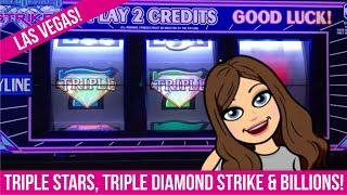 High Limit Triple Stars, Triple Double Diamond Strike & Billions!  Las Vegas - Aria Casino