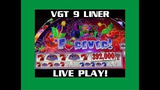 VGT 9 LINES CRAZY CHERRY FOREVER LIVE PLAY  MAX BET