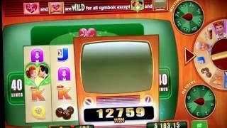 BIG WINS!!!!  I LOVE LUCY SLOT FEATURES AND BONUSES!!