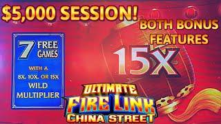 HIGH LIMIT Ultimate Fire Link China Street HANDPAY JACKPOT $30 Bonus Round Slot Machine Casino