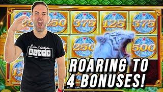ROARING to 4 BONUSES  $125 a SPIN on Mighty Cash