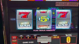 Triple Gold Bars - Triple Dollars - Old School High Limit Slot Play