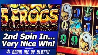 5 Frogs Slot - 2nd Spin In, Very Nice Win in Super Feature Bonus