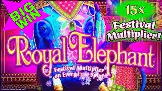 Royal Elephant Slot Machine BIG WIN Bonus ! Max Bet Slot Machine Bonus