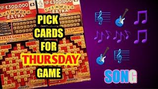 SCRATCHCARDS....VIEWERS TO PICK FOR THURSDAY'S BIG GAME..AND ALBERT ENTERTAINS..