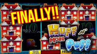MANSION FEATURE BIG WIN!! HUFF N MORE PUFF SLOT MACHINE!