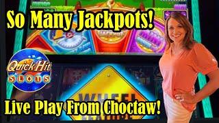 Jackpots on Every Kind of Slot Machine We Played!!! Live Play From Choctaw!  Action Packed!